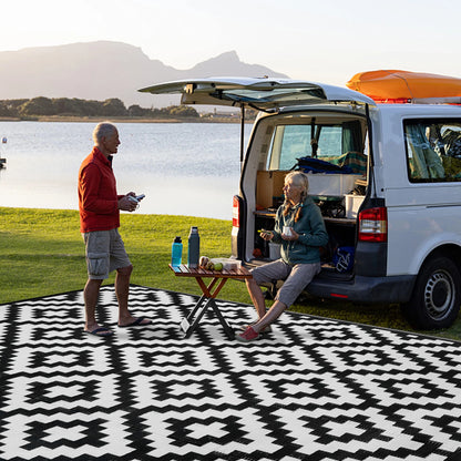 WESTTUNE Outdoor Rug Foldable Reversible Plastic Straw Area Rugs Large Floor Mat for RV Patio Backyard Deck Picnic Beach Camping