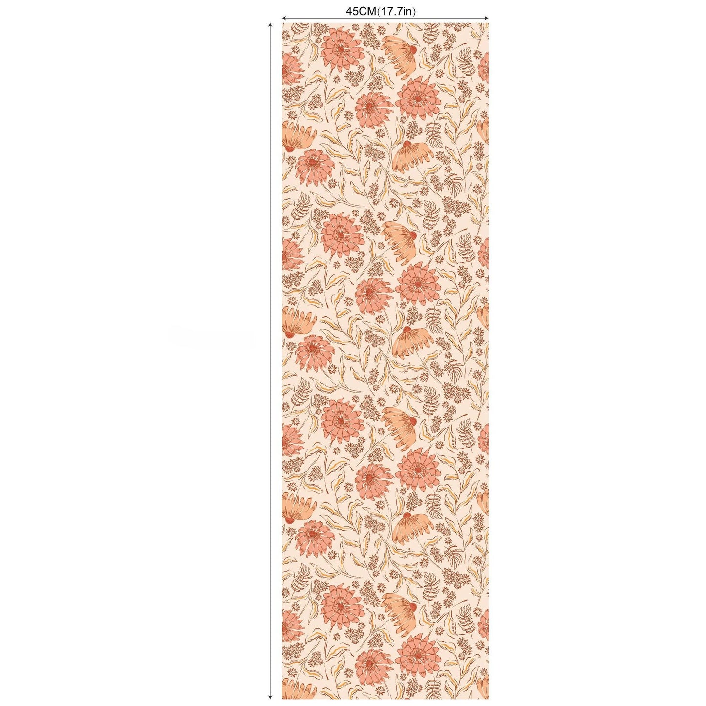 2m/3m Self Adhesive Wallpaper Rural Flowers Retro Plants Background Wall Paper Bedroom Entrance Renovation Wall Sticker
