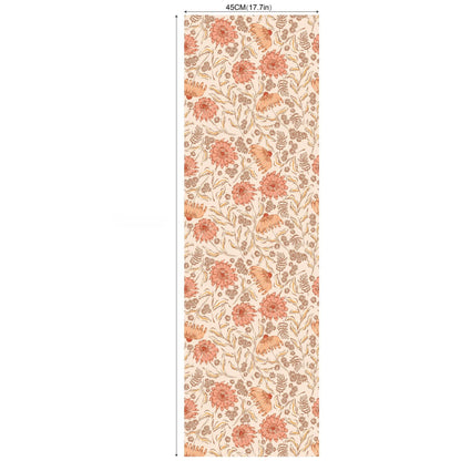 2m/3m Self Adhesive Wallpaper Rural Flowers Retro Plants Background Wall Paper Bedroom Entrance Renovation Wall Sticker