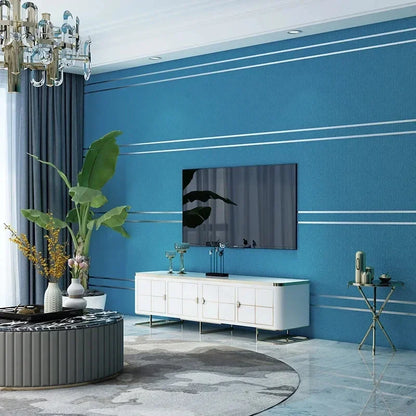 3D Wallpaper Modern Simple Striped Pattern Living Room Tv Background Home Decor Non-woven Fabric Non-Self Adhesive Wallpaper