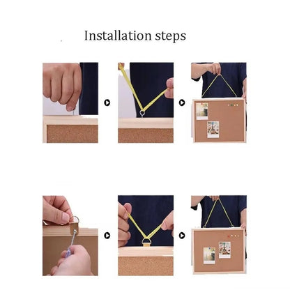 Pictures Wall Plate DIY Cork Display Panel Soft Decorative Cork Board Wood Hanging Photo Background