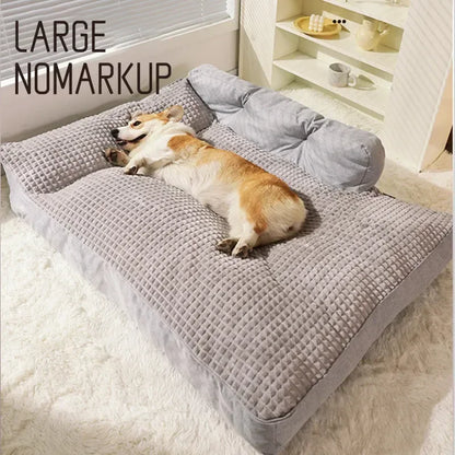 Removable Pet Beds Washable Dog Mat Winter Warm Dog Mat Luxury Sofa for Small Medium Dogs Plaid Bed for Cats Dogs Fluff Sleeping