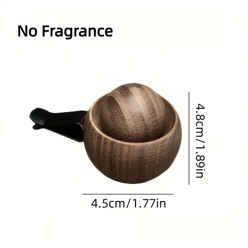 1/2/4Pcs Wood Essential Oil Diffuser No Electric Natural Natural Black Walnuts Mini Cute Car & Home Fragrance for Bedroom Office