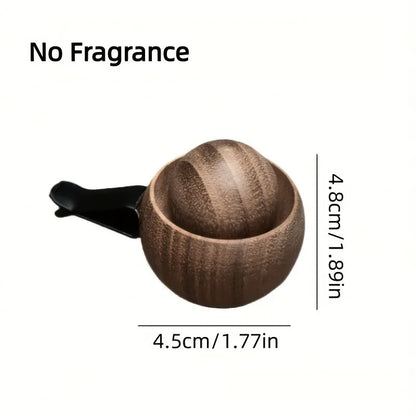 1/2/4Pcs Wood Essential Oil Diffuser No Electric Natural Natural Black Walnuts Mini Cute Car & Home Fragrance for Bedroom Office