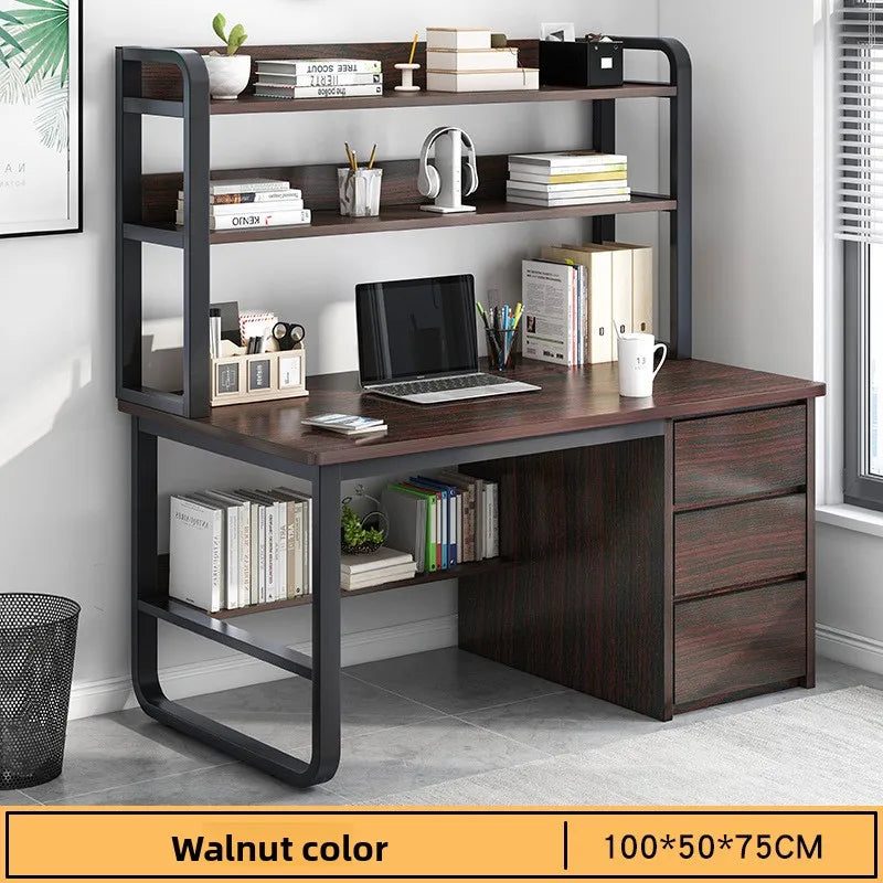 Desk Desktop Computer Desk Simple Home Desk Student Bedroom Bookshelf Integrated Writing Desk