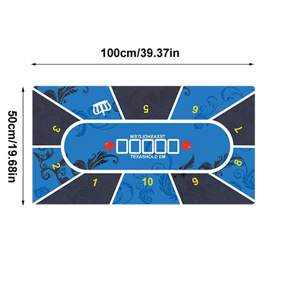 Poker Table Mat Poker Game Tablecloth Rubber Layout Mat Tabletop Holdem Mat For Home Entertainment Board Game Rooms Friend