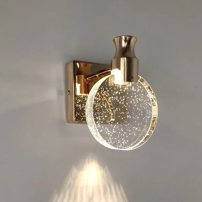 Simple Bedroom Living Room Crystal LED Wall Lamp Mirror Front Lamp Bathroom Makeup Lamp Wall Light Home Decor Lights Mirror Lamp