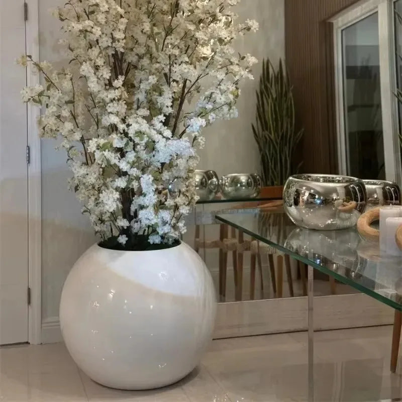 【Factory Price】Indoor And Outdoor Fiberglass Large Garden Flower Pots Artificial Plants