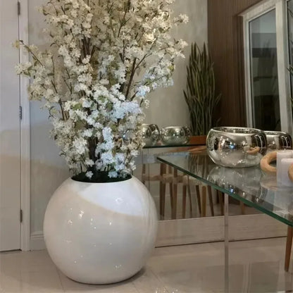 【Factory Price】Indoor And Outdoor Fiberglass Large Garden Flower Pots Artificial Plants