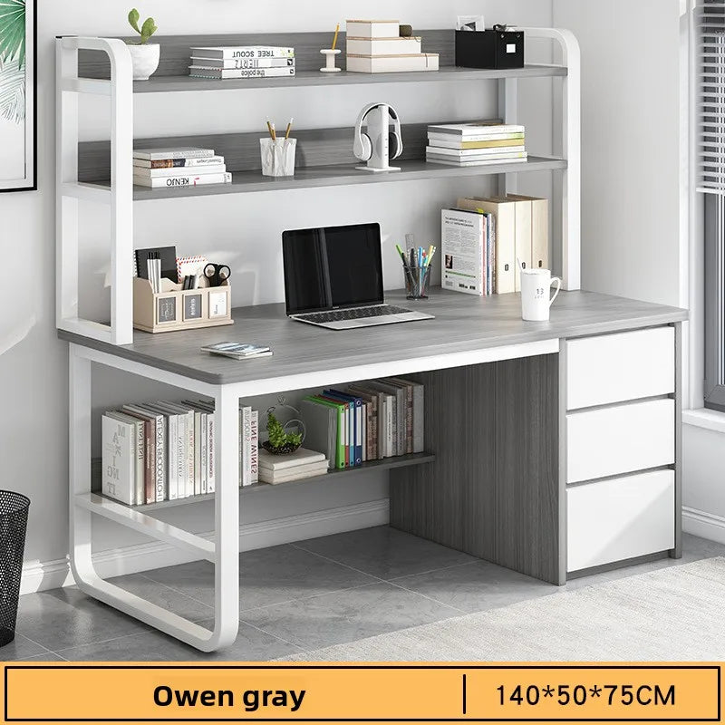 Desk Desktop Computer Desk Simple Home Desk Student Bedroom Bookshelf Integrated Writing Desk
