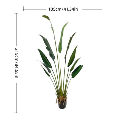 Live Natural Artificial Bird of Paradise Plant Bonsai Banana Tree Fake Leaf Trunk Indoor Outdoor Hotels Decor Greenery