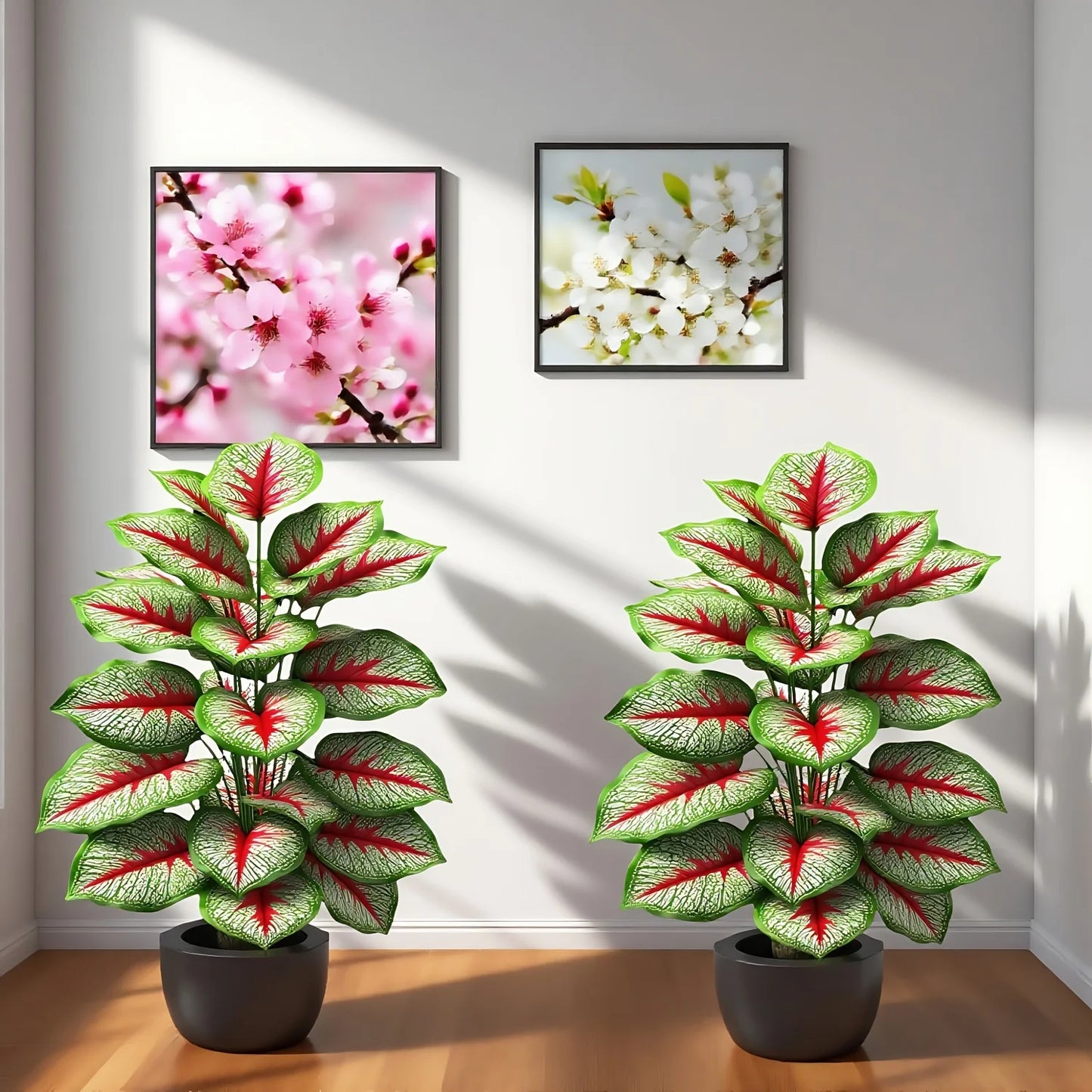 2Pcs 30.70-inch Artificial Dracaena Green Plant, Beautiful Leaf Design, Perfect for Holiday Gifts, Indoor/Outdoor Decoration