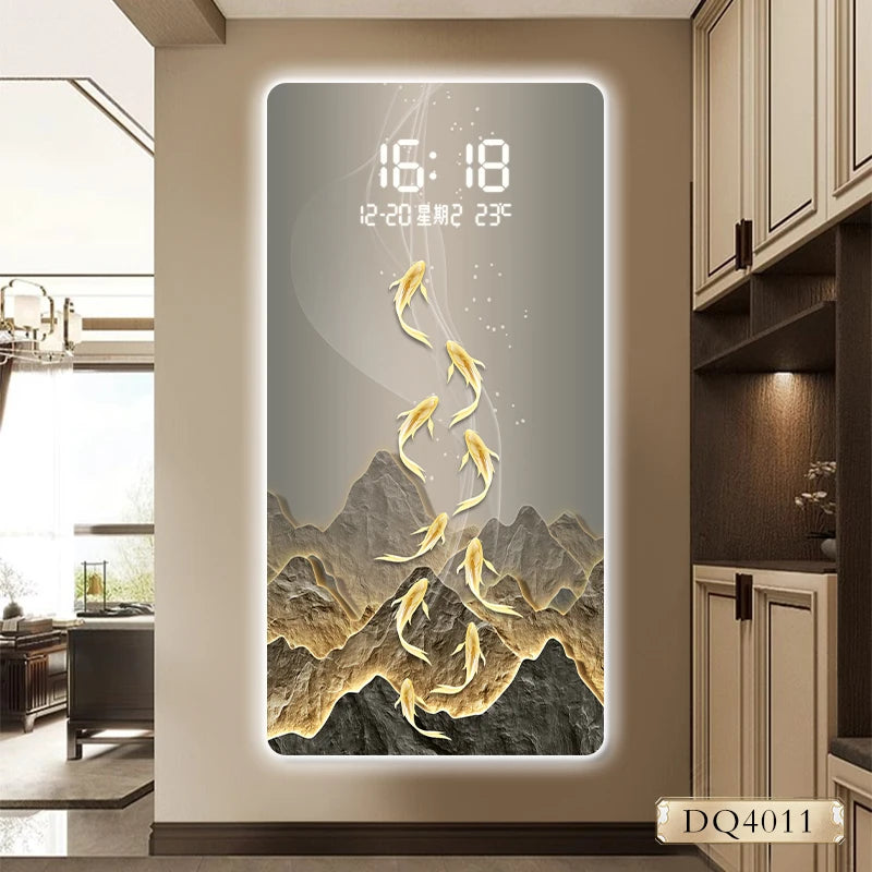 Living Room Painting wall clock house bedroom digital wall clock bedroom items luxury reloj de pared hallway Home decoration