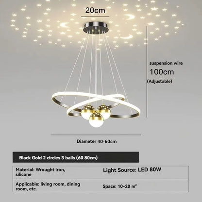 Living Room Chandelier - Modern, Simple and Elegant, Trendy Lamp, New Model for Dining Room, Master Bedroom Lamp