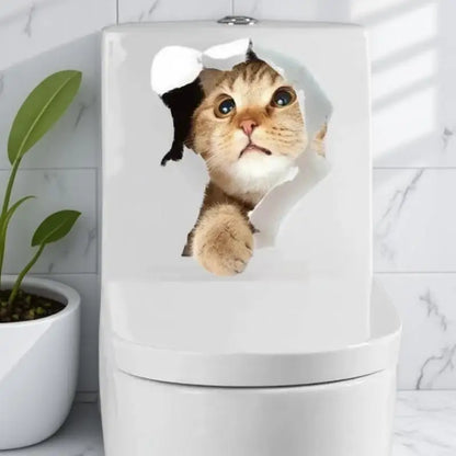 Cartoon Cat Waterproof Wall Sticker,Self-Adhesive Removable Decorative Wallpaper,Creative Home Decoration,Eco-Friendly Material