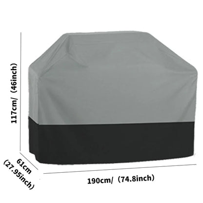 210T Oxford Cloth Outdoor BBQ Cover Waterproof Oven Cover  Garden Protective Cover UV Resistant Heavy Duty Carbon Grill Cover