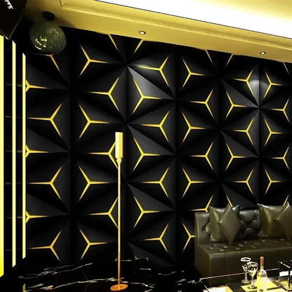 Ktv Decoration Wallpaper 3D Three-dimensional Plane Geometric Pattern Theme Box Background Wallpaper Mural Wallpaper