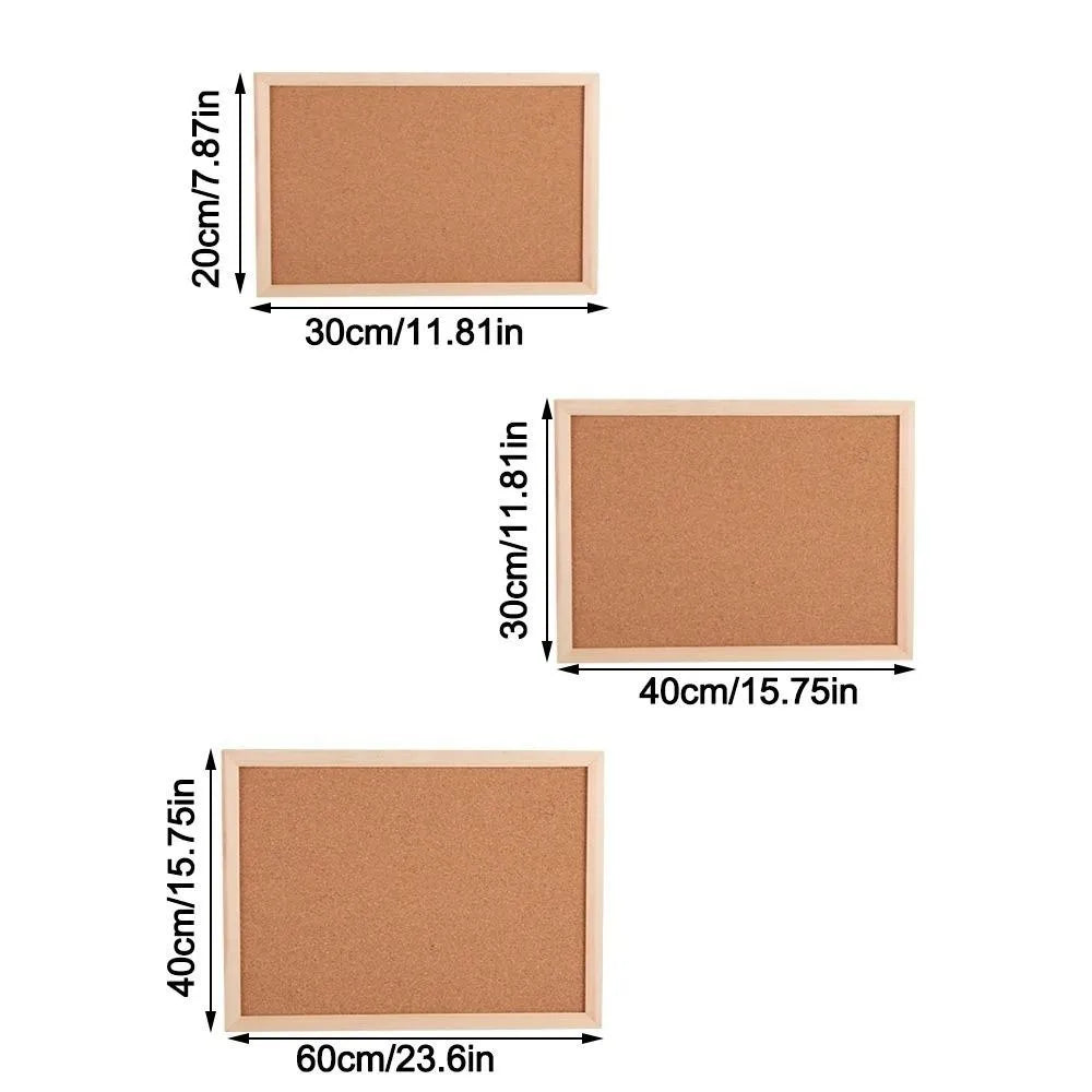 Pictures Wall Plate DIY Cork Display Panel Soft Decorative Cork Board Hanging Wood Memo Bulletin Board Cork Board