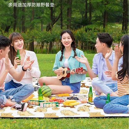 Outdoor Picnic Mat Foldable Large Thickened Waterproof Camping Grass Land Mat Moisture-proof Portable Ground Rug Picnic Cloth