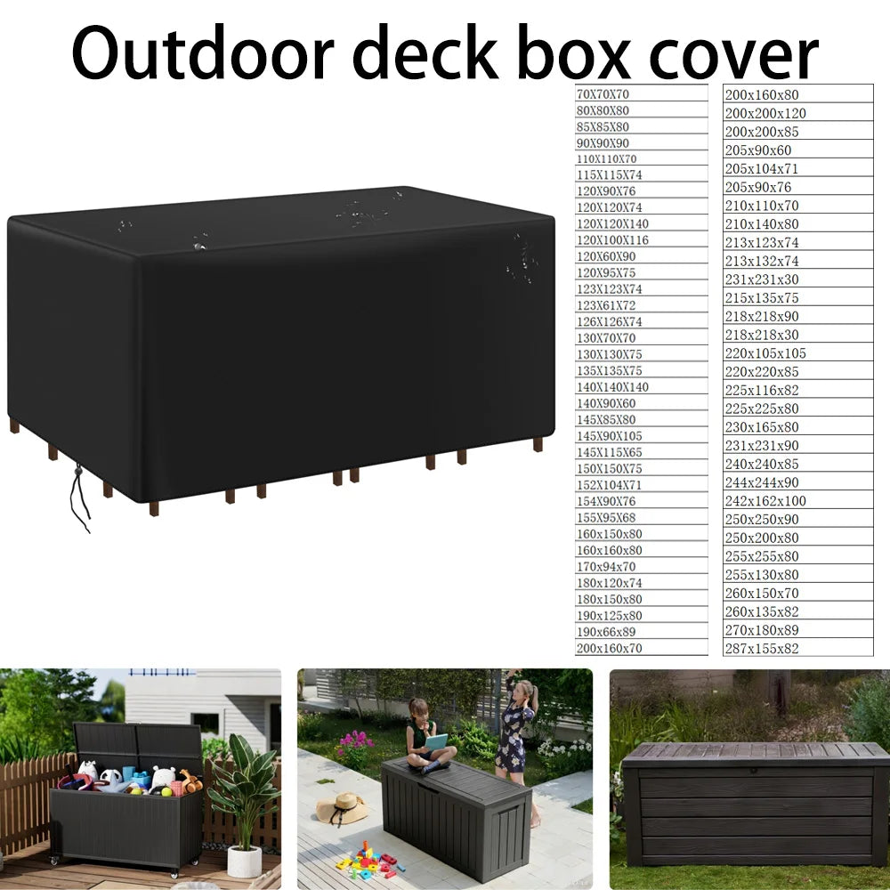 Outdoor Furniture Cover, Dust-proof, Waterproof and UV-proof Cover, Courtyard Garden Sunshade Protection Cover  Multi-size