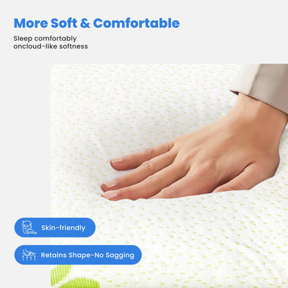 MCQ 400g Bamboo Viscose Derived Soft Mattress Topper with Stretchable Pockets Breathable Cooling Topper for Back Pain Relief