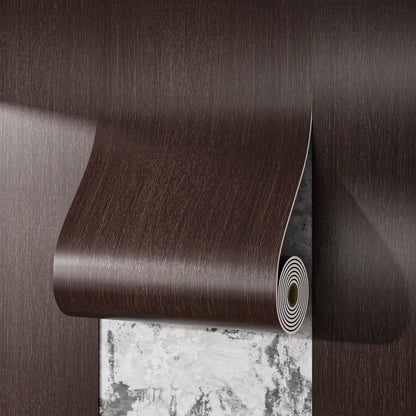 Waterproof Thick Self Adhesive Wallpaper Faux Wood Grain Peel and Stick Furniture Renovation Veneer for Accent Wall