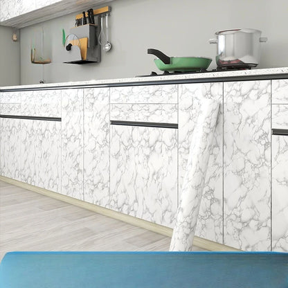 60x300cmfor Cabinet Countertop Furniture Kitchen Vinyl Wallpaper Shiny Self Adhesive Removable Waterproof Countertop Paper White