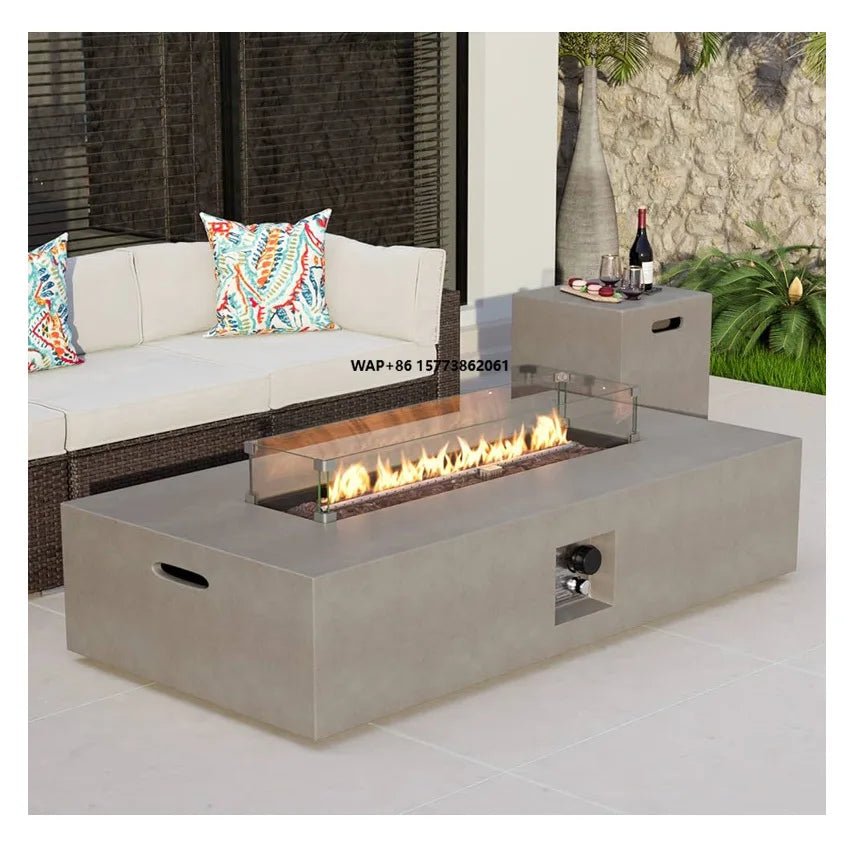 Natural Gas Fire Pit Outdoor Table Top Fire Pit Cement Smokeless Fire Pit