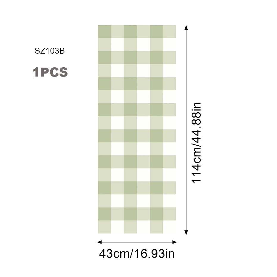Pastel Checkered Pink & Green Wallpaper Nursery Child Art Decal Kids Room Bedroom Living Home Decor Waterproof Peel and Stick