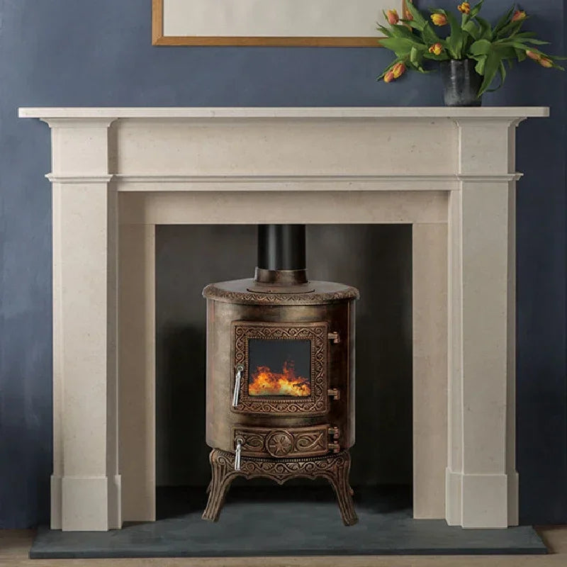 Wood-burning Fireplace Indoor Heating Iron Chimney decor fireplaces Fire Pit Large Bonfire European style postmodern