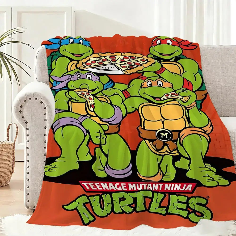 Mutant and Ninja Turtles Throw Lightweight 240g Flannel Blanket Soft Skin-friendly for Summer Cooling