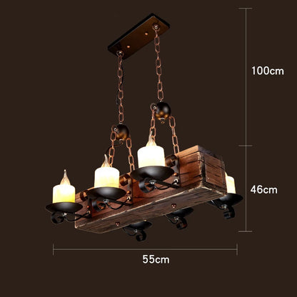 Rustic Lamp Coffee Bedroom Dining room Industrial Decor loft chandeliers Solid Retro Wood lamp suspension luminaire industrial