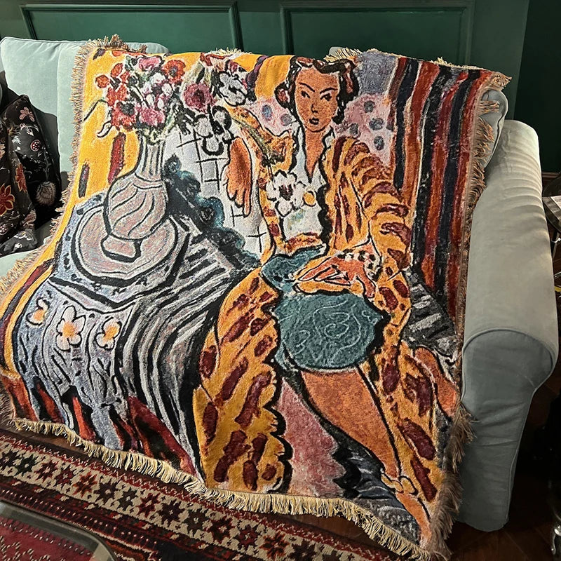 Henri Matisse French Artist Tapestry Blanket Sofa Throw Casual Bed Decor Leisure Rug - Soft Cozy Decorative Home Accessories