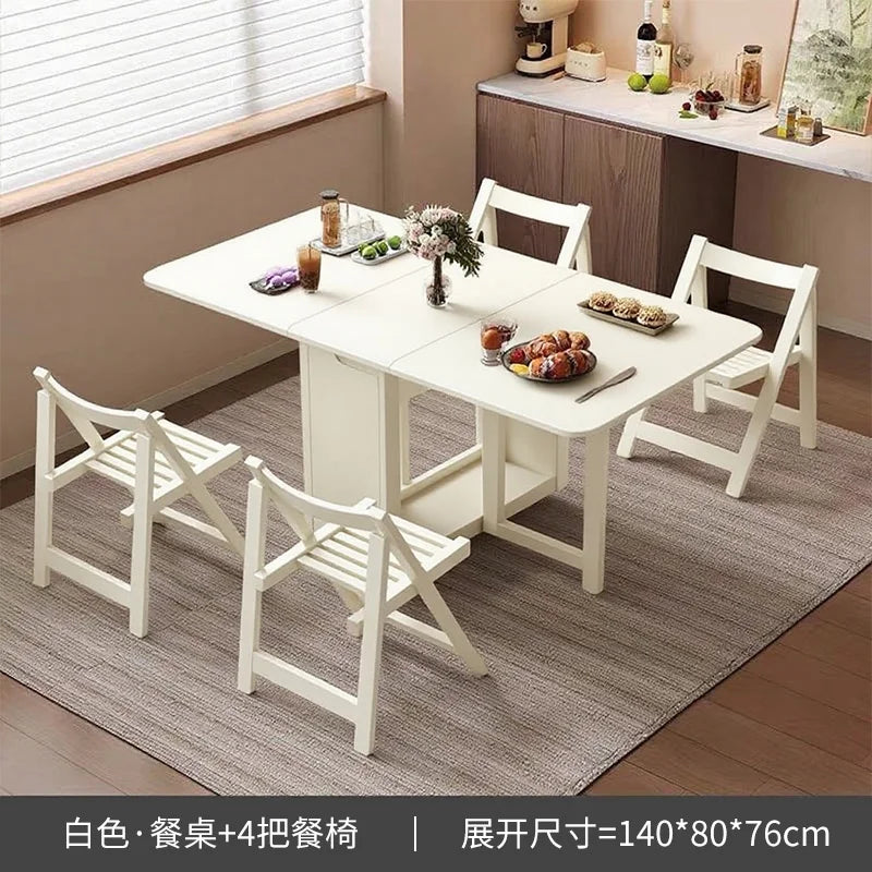 Rustic Dark Dining Tables Folding Nordic Modern Multifunctional Dining Tables Elegant Vintage Table A Manger Pliante Furnitures
