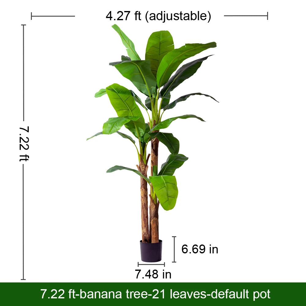 Tropical Style Artificial Banana Palm Tree Faux Plastic Plants for Outdoor Housewarming Decor Home Indoor Decoration