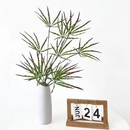 Nearly Natural Peacock Wood with 12 Leaves Artificial Plant for Indoor Outdoor Home Office Table Centerpieces Party Decor