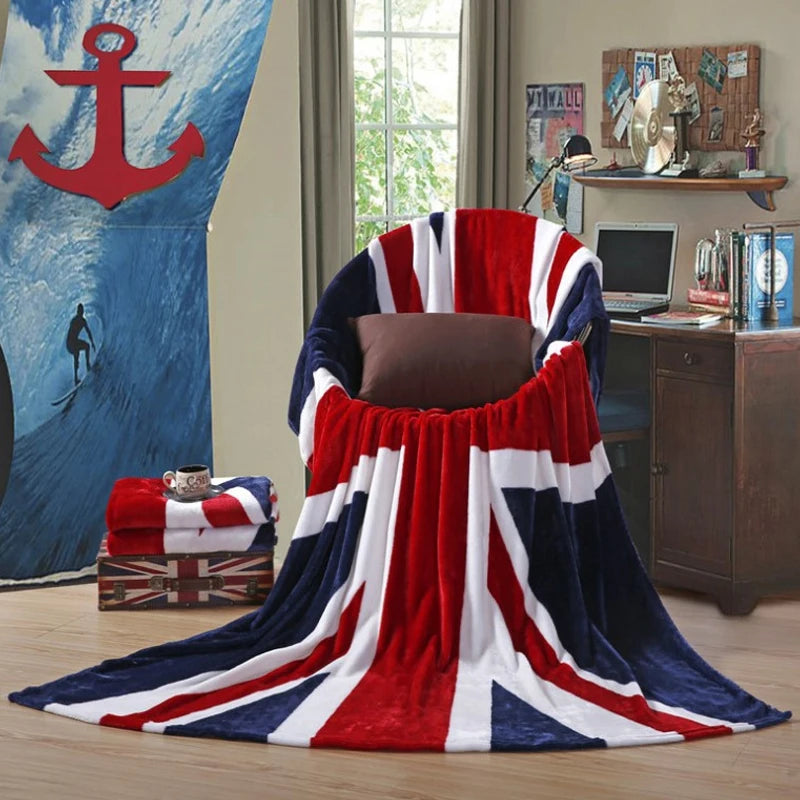 Bed blankets - Warm and plush throw for sofas, sofas, cars, and travel - machine-washed English style blankets