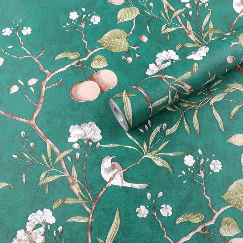 Home Decor Retro Floral Wallpaper Renovation of Bedroom and Living Room Decorative Walls