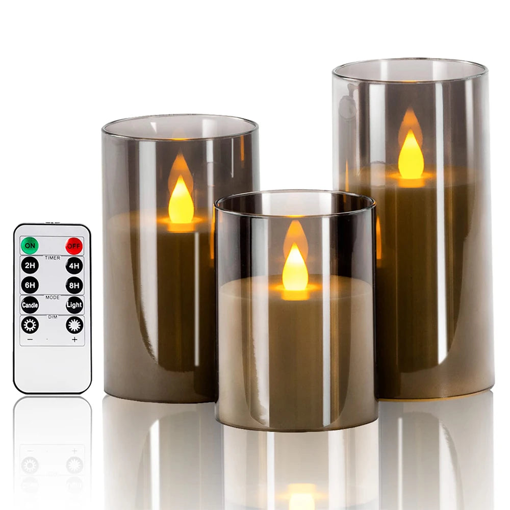 LED Lights Electronic Candles LED Candle Decorations Acrylic Candles Complete Set of Remote Control Timers Christmas and Wedding
