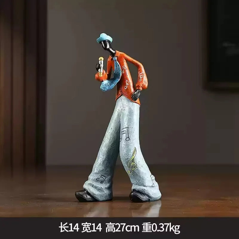 Cute Cartoon Retro Bookshelf Band Characters Figurines - Home Decorative Toys Creative Fashionable Living Room Decor Gifts