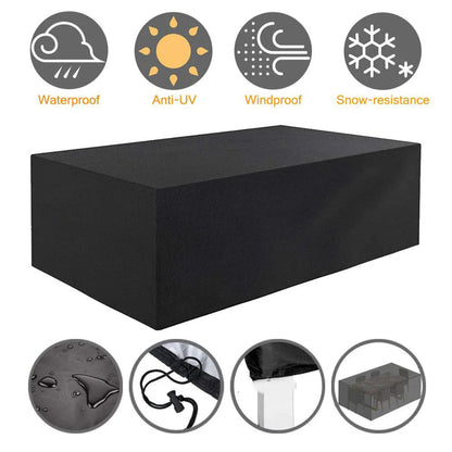 Outdoor Garden Furniture Cover, Customizable Waterproof Dust Cover for Patio Sets, Multi-Size