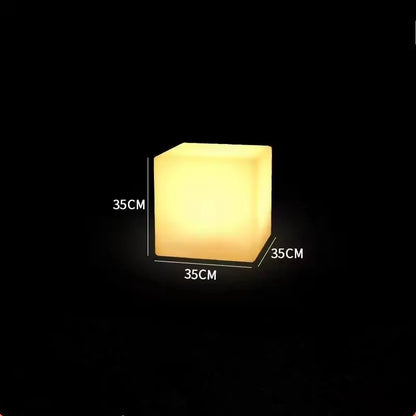 Outdoor Remoter Controlled LED Light-emitting Cube Seat 16 Colors KTV Bar Stools Rechargeable Desktop Night Lamp Waterproof