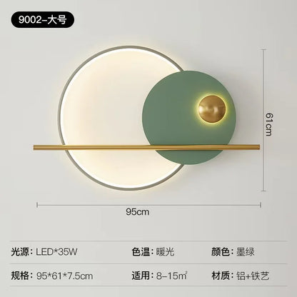 Living room wall lamp decoration light luxury circular sofa background  atmosphere lighting simple modern Nordic bedroom lamp