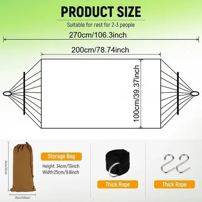 Outdoor Fringed Canvas Hammock - Portable Anti-slip Fringed Hammock for Camping - Bohemian Style Outdoor Camping Hammock