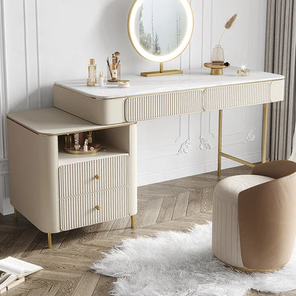 Modern Design Dressing Table Set Makeup Table with Drawers Dresser Table for Living Room