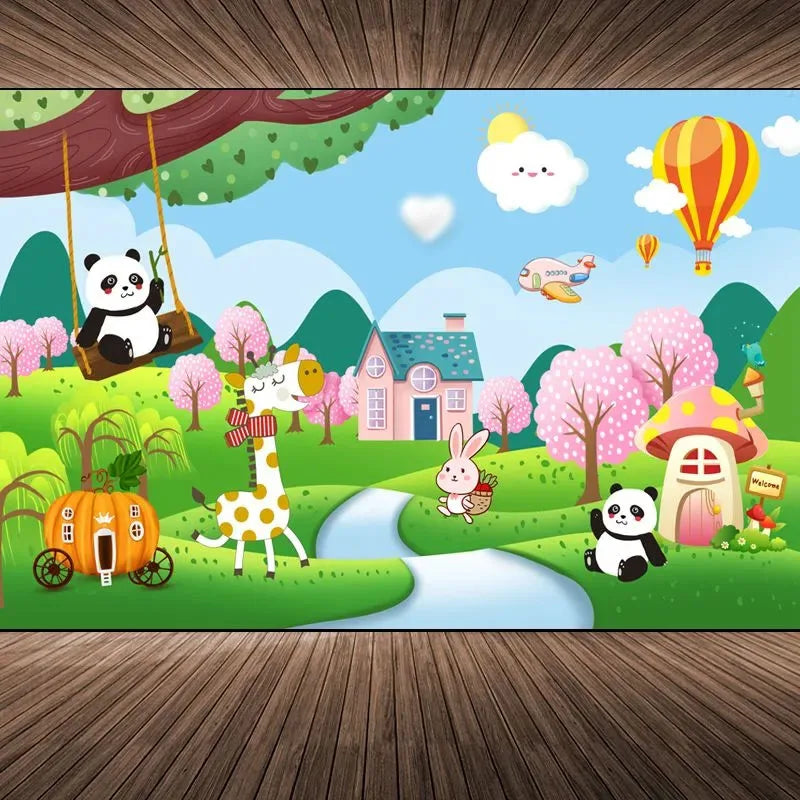 115X72cm Self Adhesive Wallpaper Mural ABDL Living Room Bedroom Bedside Cute Cartoon Anime Background Wall Decoration Sticker