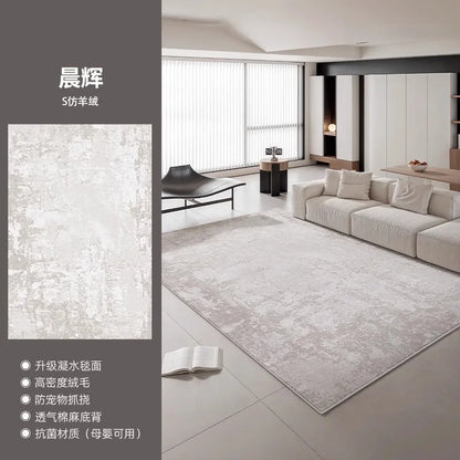Modern Scandi Area Rug, Spill-Proof Easy Clean Carpet for Living Room and Bedroom, Plush Sofa Mat with Non-Slip Backing