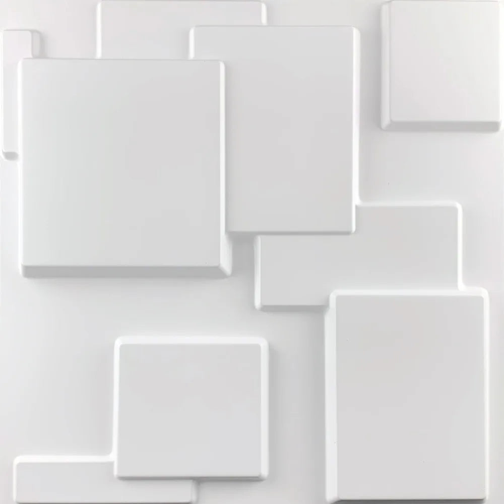 White 3D Wall Panel Foam Brick Waterproof Non-self-adhesive Wall Sticker Modern Geometric Background Wallpaper Wall Renovation