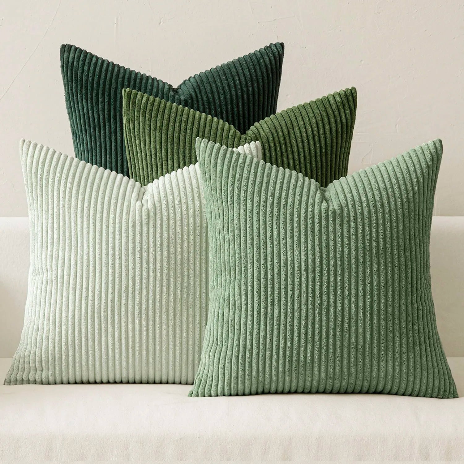 4pcs Boho Farmhouse Throw Pillow Covers Mordern Nordic Cushion Covers Soft Corduroy(pillowcases without inserts)