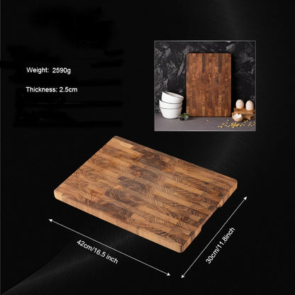 Teak Wood End Grain Cutting Boards for Kitchen, Large Wood Chopping Board with Hidden Handles, Wooden Charcuterie Board for Meat